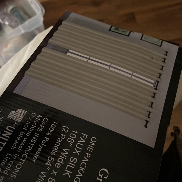 Wendy faux silk grommet panel pair. - Picture 3 of 3